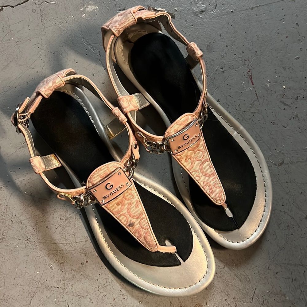 Size 6.5 Guess BOHO Pink Gladiator Sandals